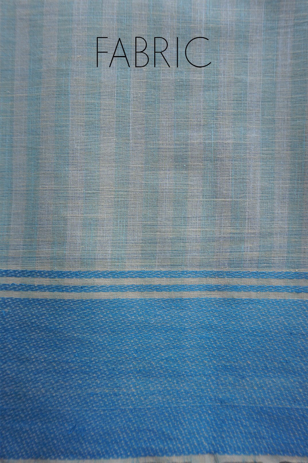 Ice blue striped Godavari cotton workwear saree | Niram Neela