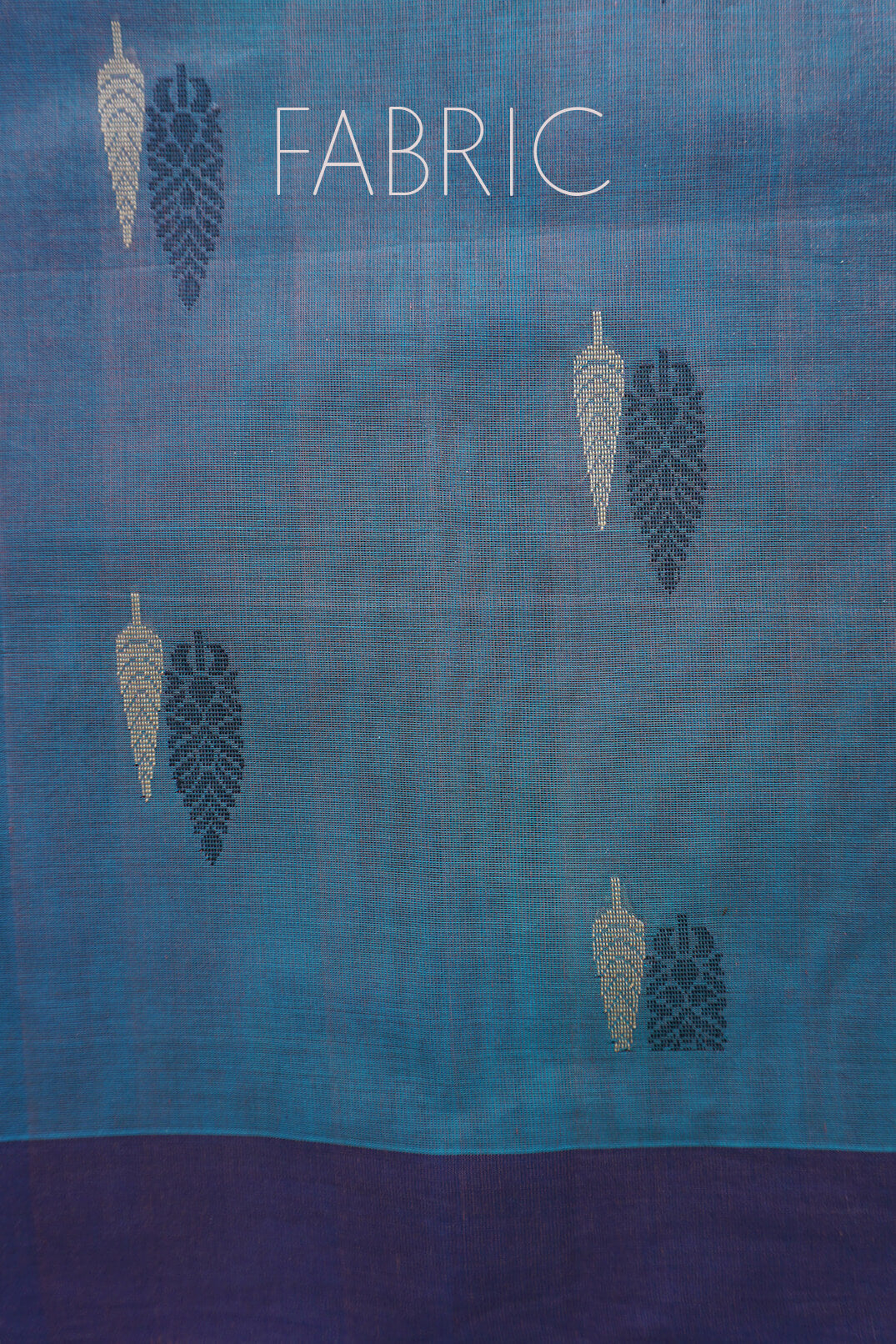 Marine blue and purple Godavari cotton saree | Niram Neela
