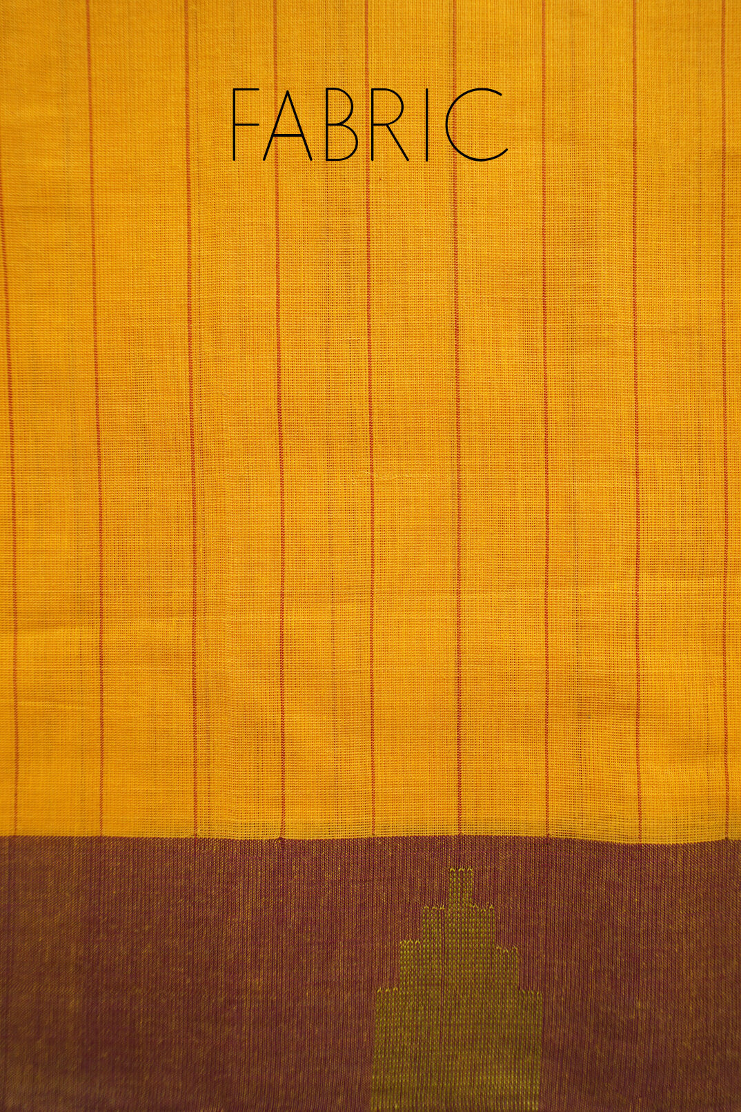 Yellow and brown Aruppukottai cotton saree- - Niram Neela