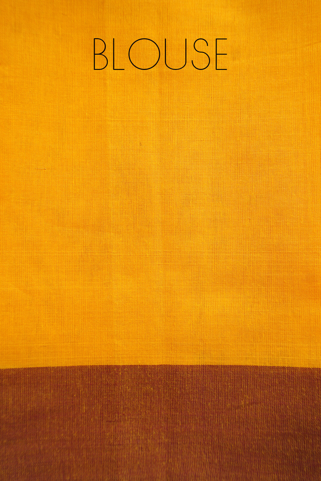 Yellow and brown Aruppukottai cotton saree- - Niram Neela