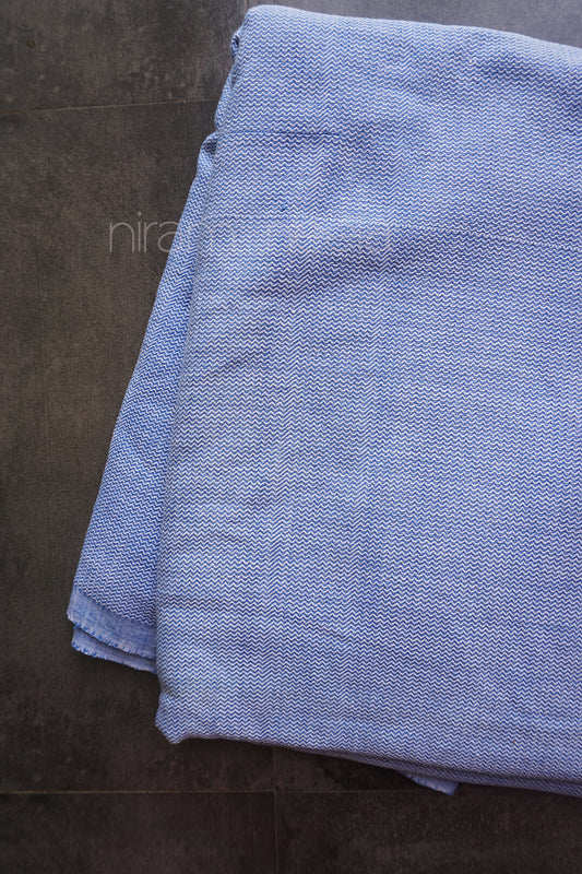 Blue and white cotton single bedsheet | Niram Neela Home linen