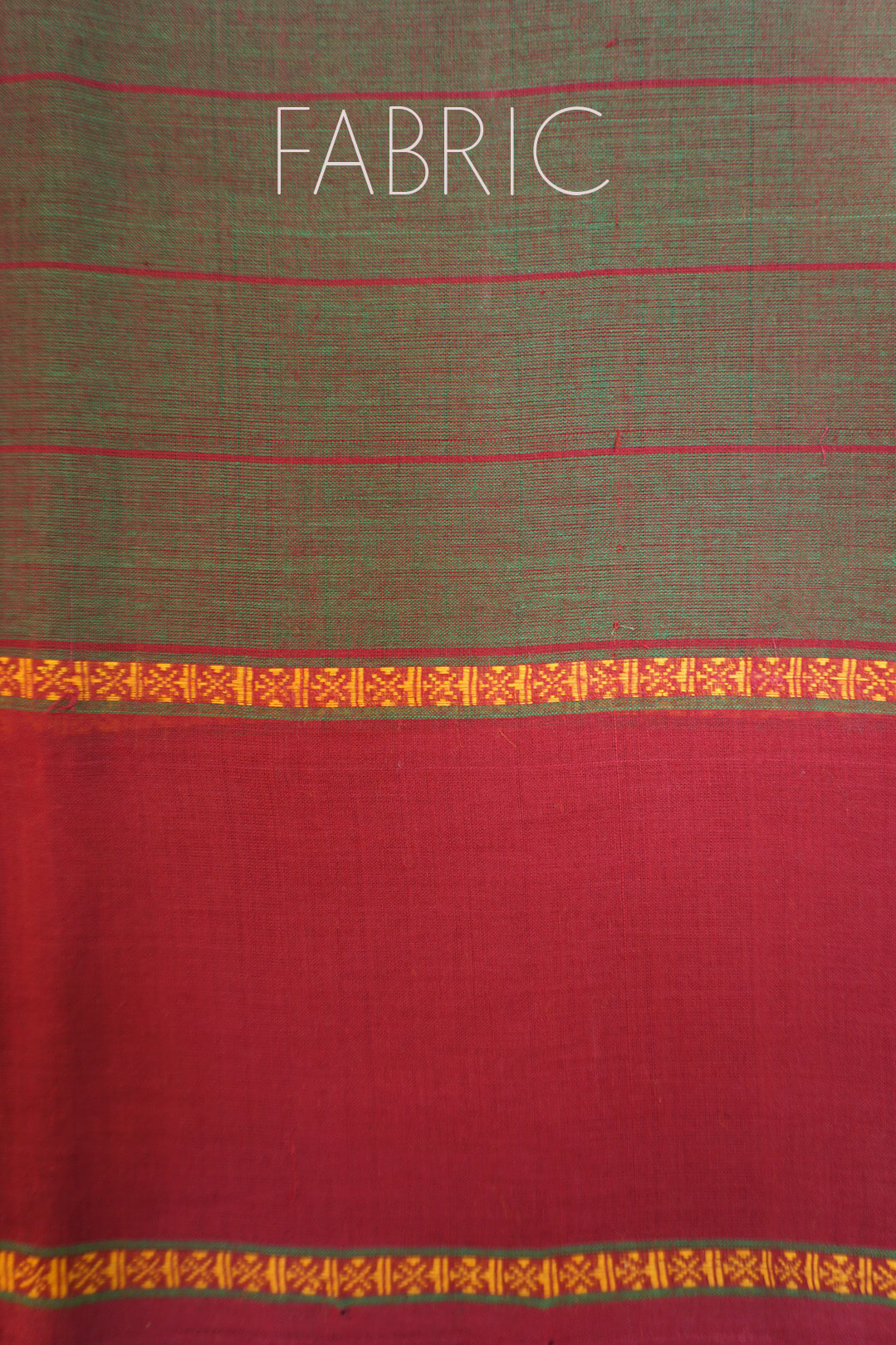 Dark olive and maroon Chettinad cotton dupatta | Niram Neela