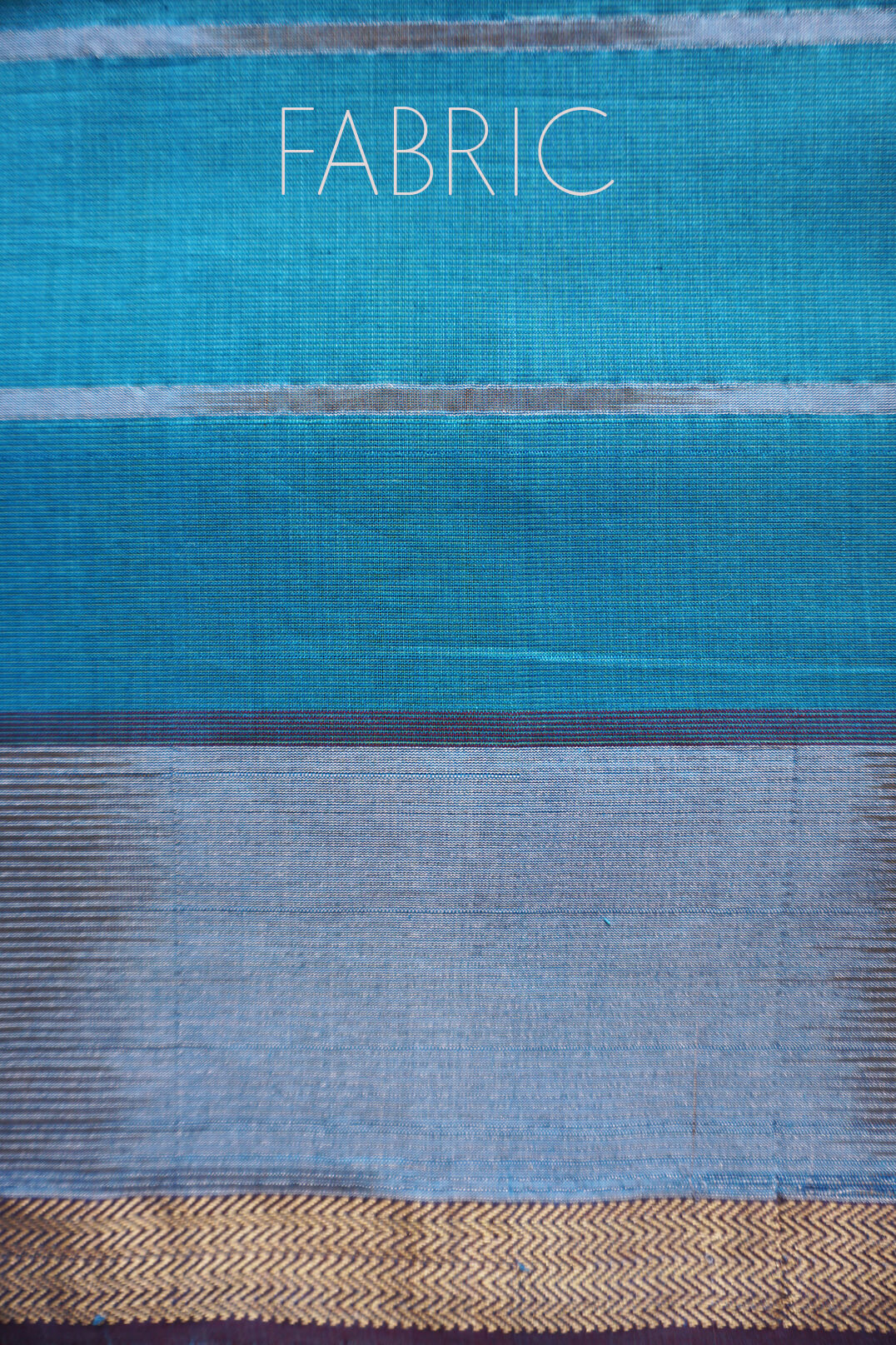 Blue and taupe Maheshwari silk cotton saree - Niram Neela