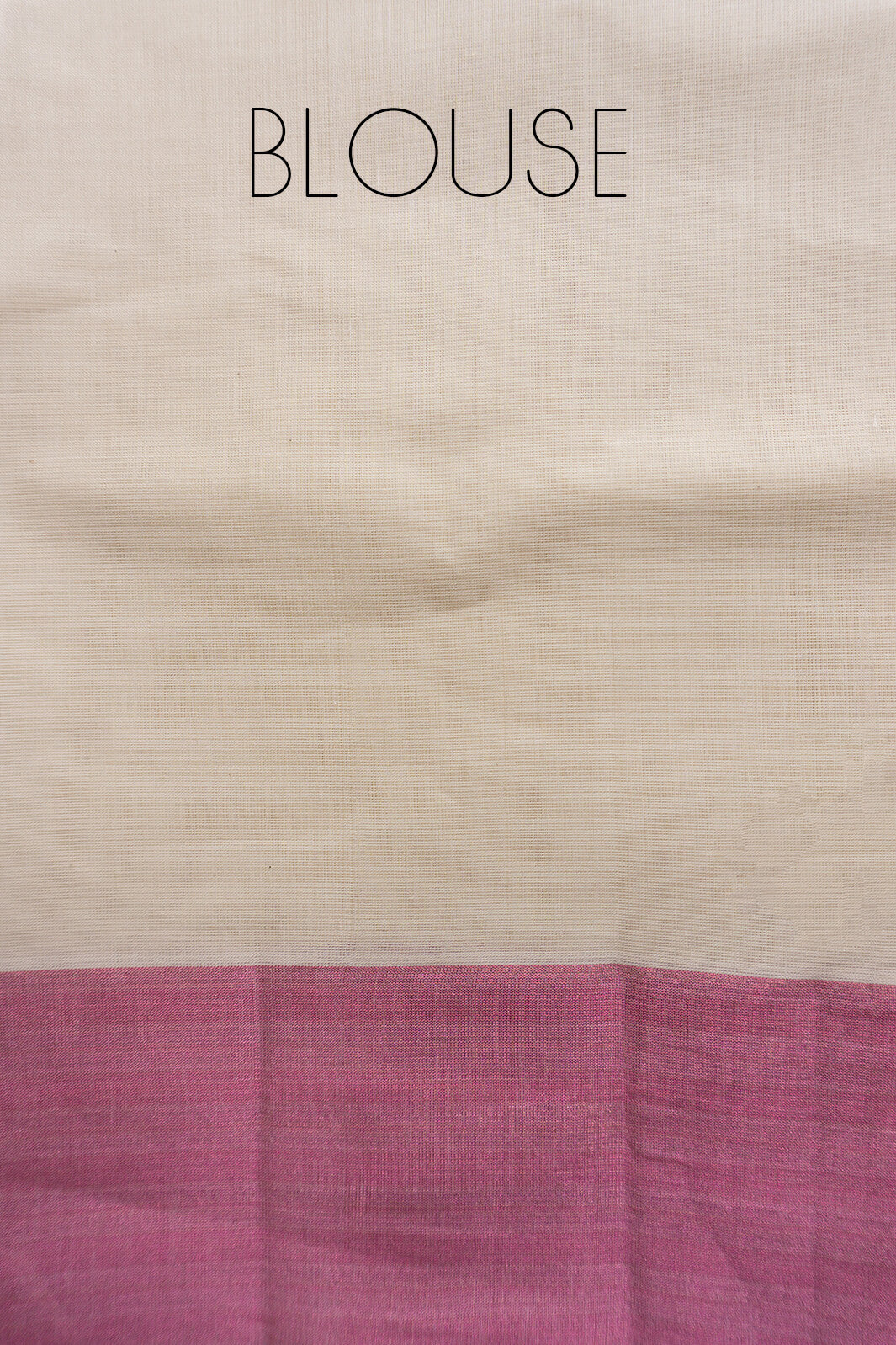 Ivory and metallic pink Kasavu cotton saree - Niram Neela