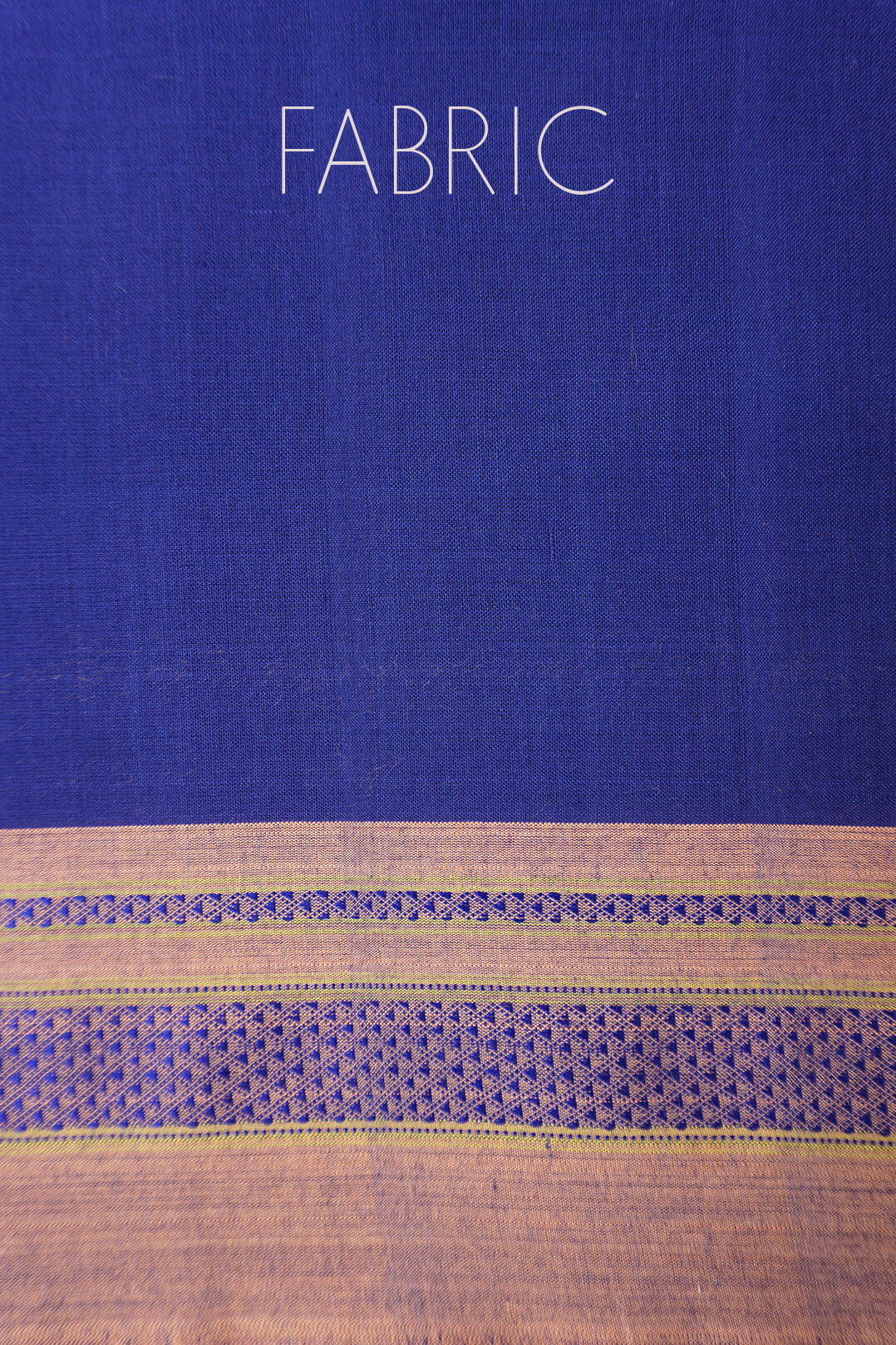Navy blue Ilkal cotton saree - Niram Neela