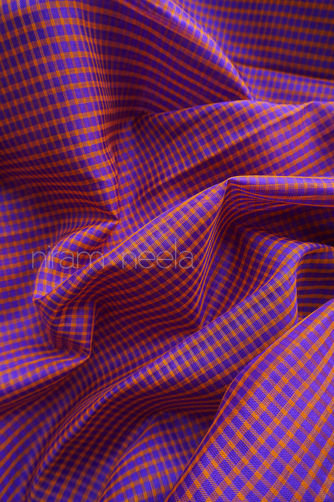 Purple and yellow Koorainadu silk cotton saree | Niram Neela