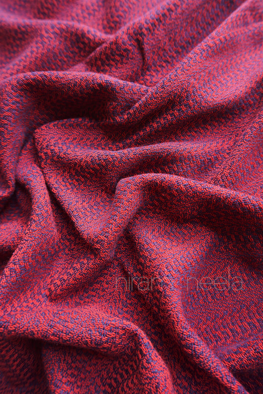 Burgundy Red Maheshwari cotton unisex winter shawl | Niram Neela