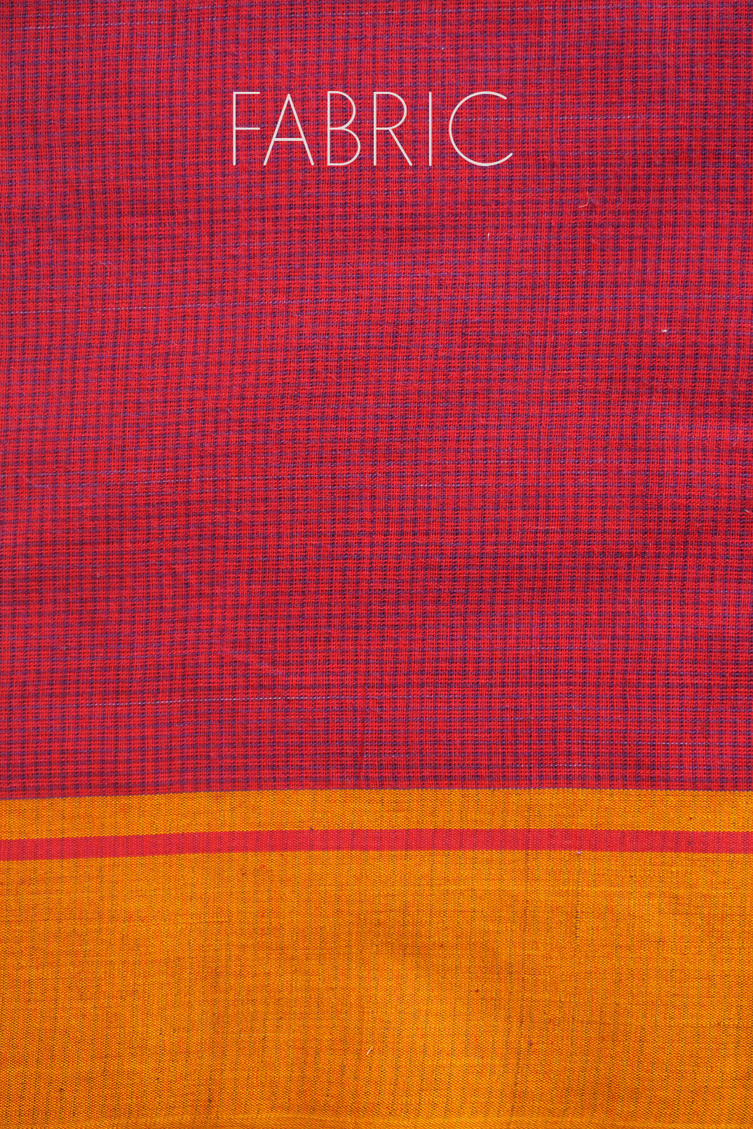 Red and yellow Patteda anchu cotton saree | Niram Neela