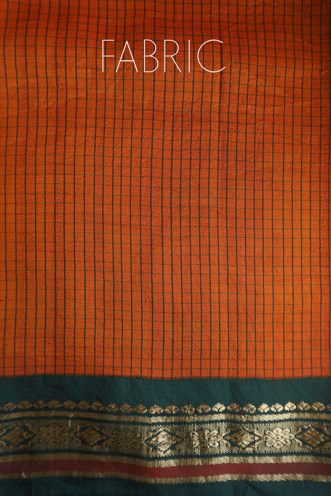 Pre-loved orange and green Kanjivaram pure silk saree | Niram Neela