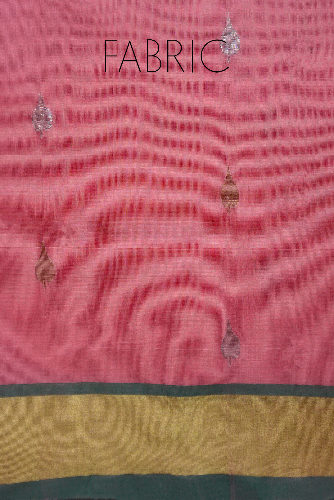 Pink and green handloom Venkatagiri jamdani cotton saree for women from Niram Neela online