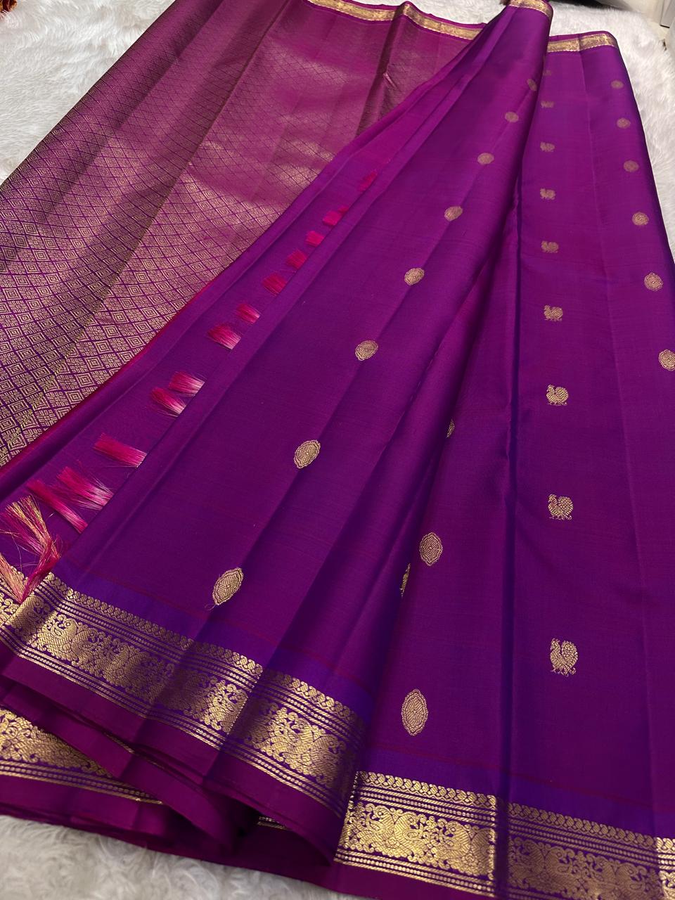 Vadamalli pink Kanjivaram saree