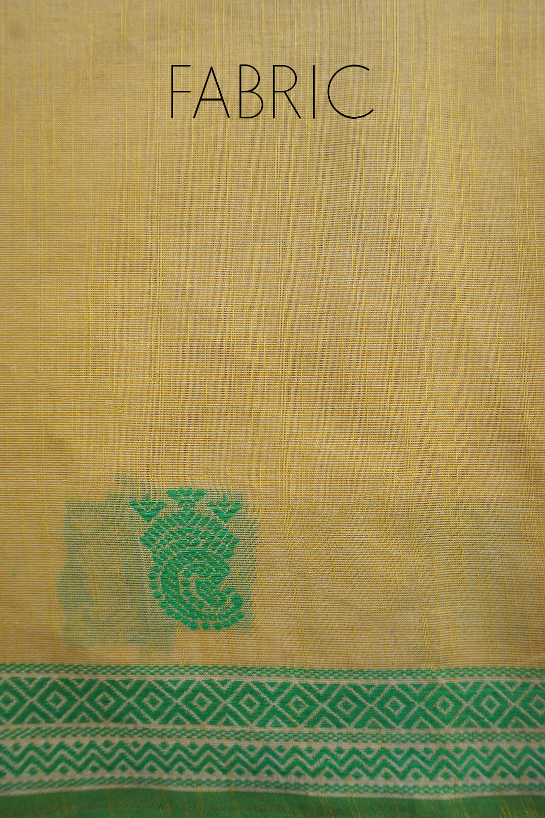 Cream and green handloom Godavari cotton workwear saree | Niram Neela