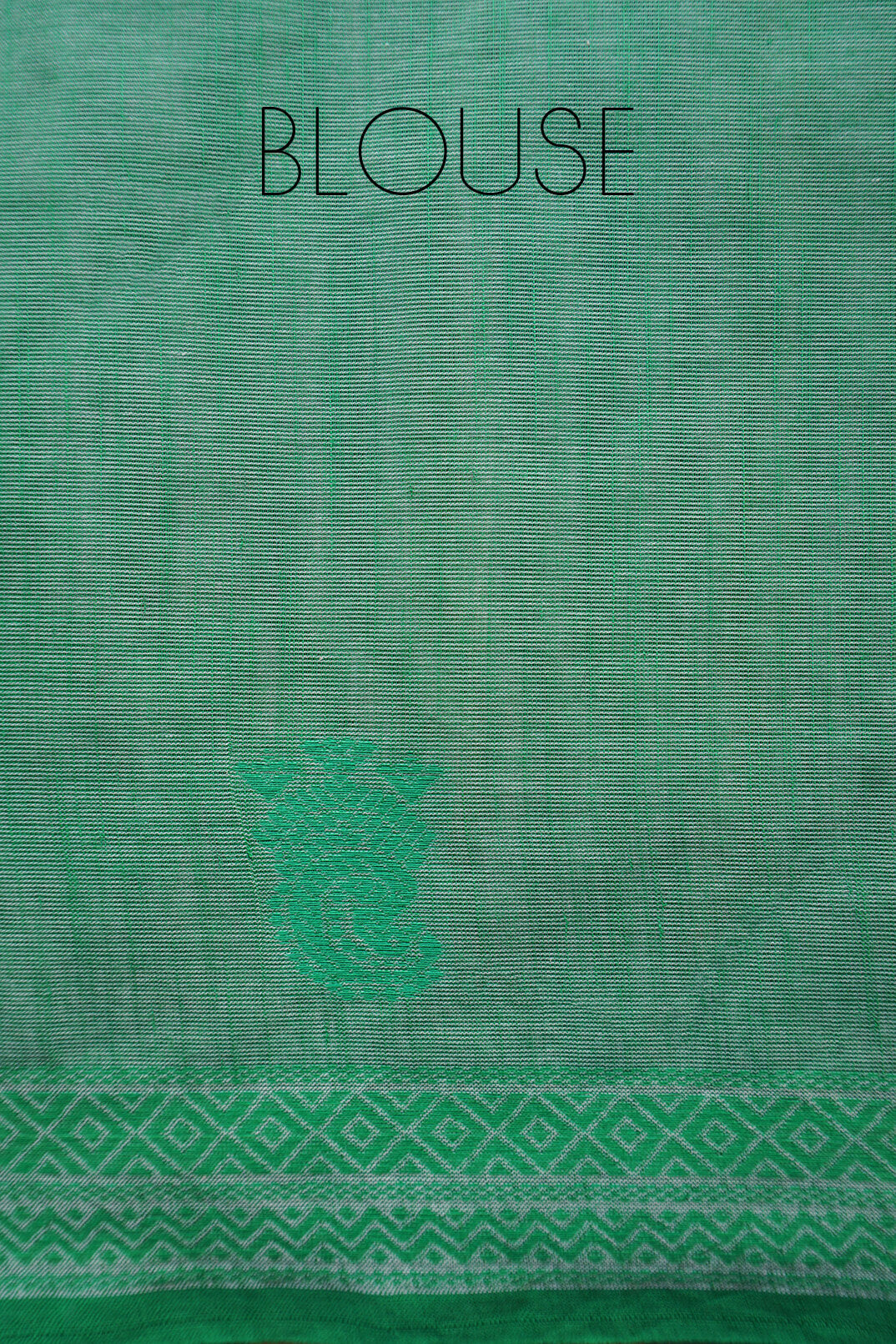 Cream and green handloom Godavari cotton workwear saree | Niram Neela