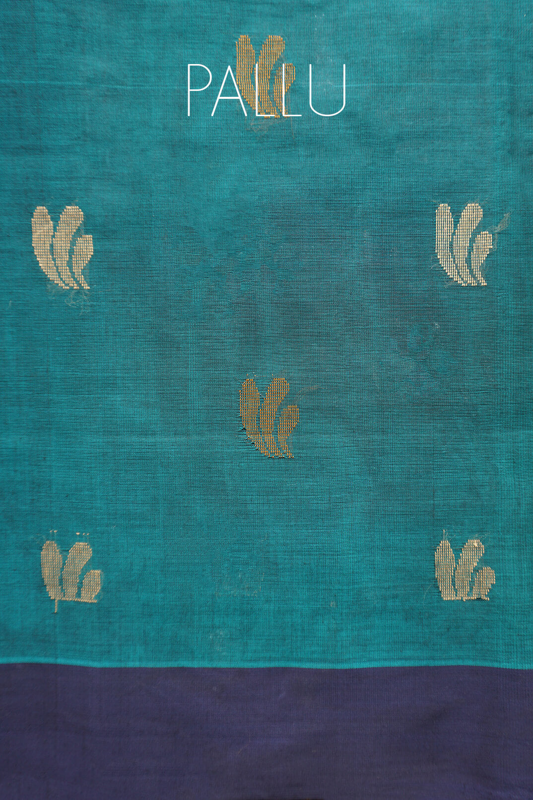 Teal green and purple handloom Godavari cotton saree from Niram Neela