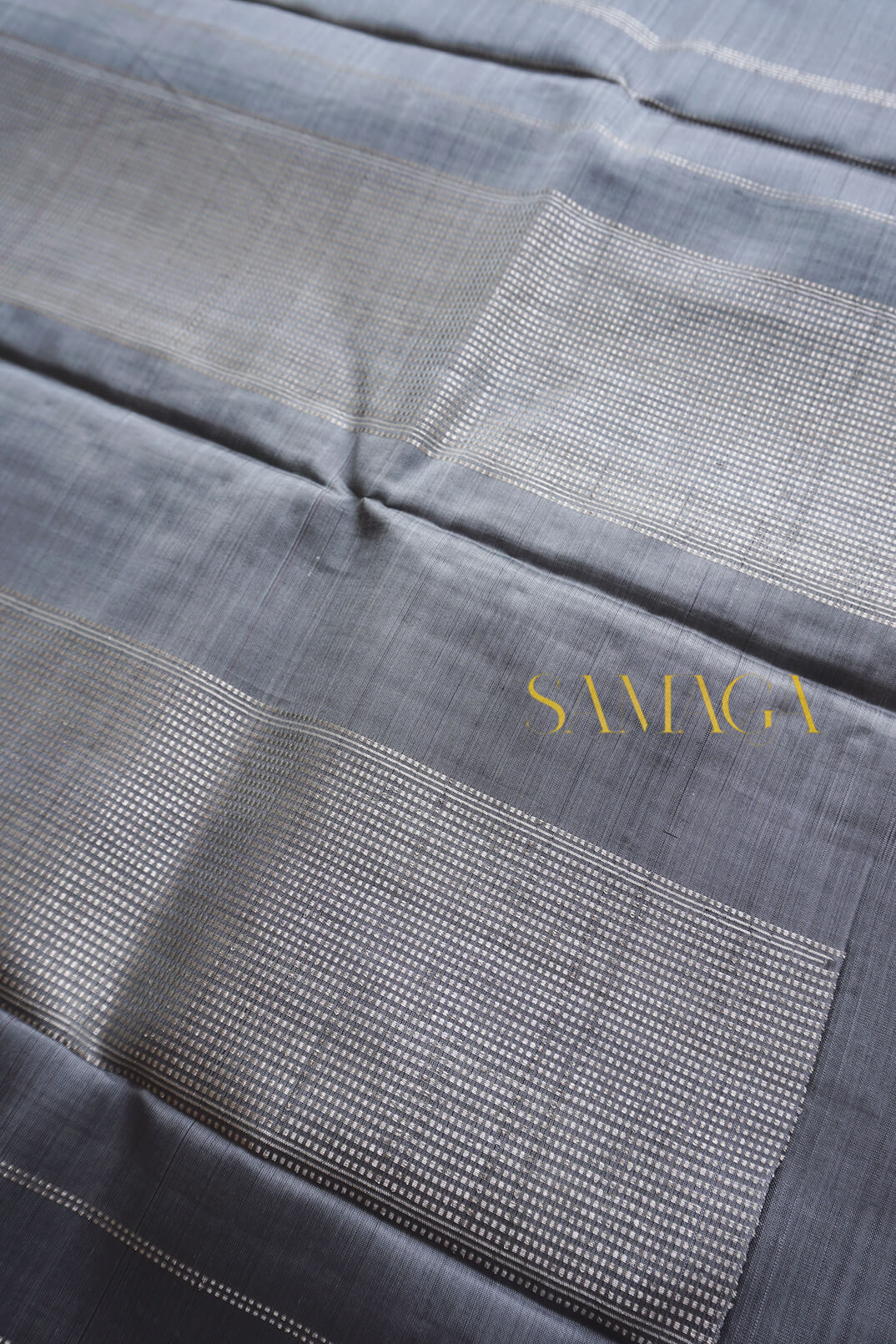 Maroon and grey Arni silk saree | Niram Neela