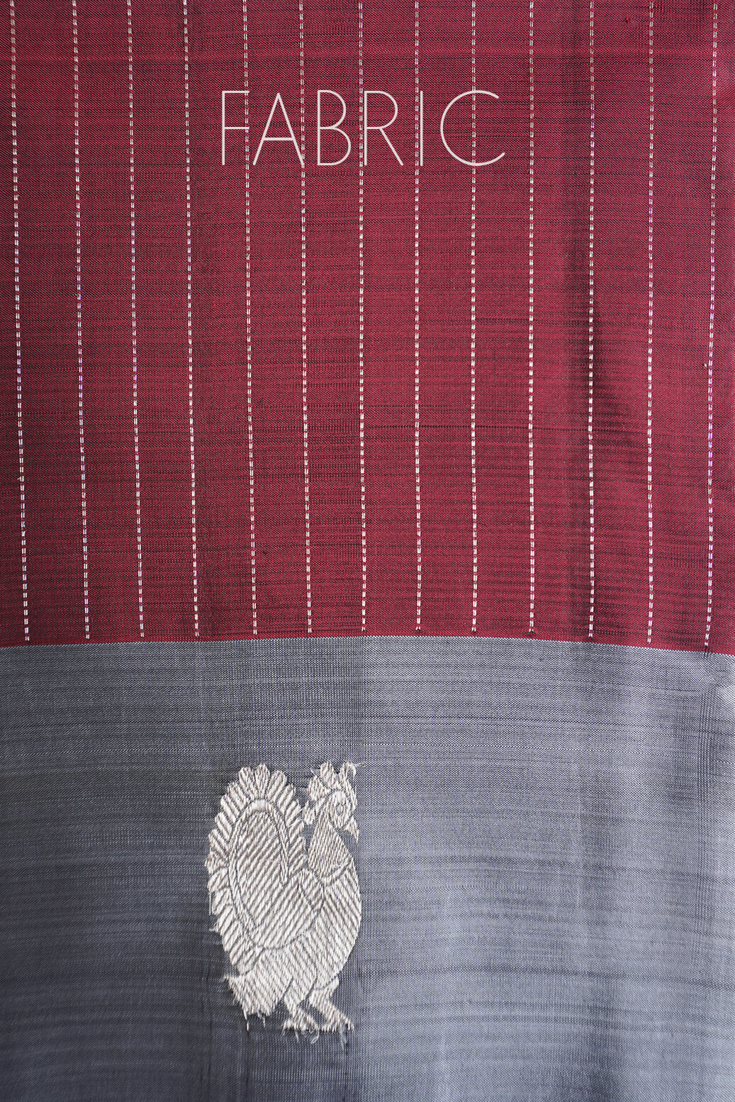 Maroon and grey Arni silk saree | Niram Neela
