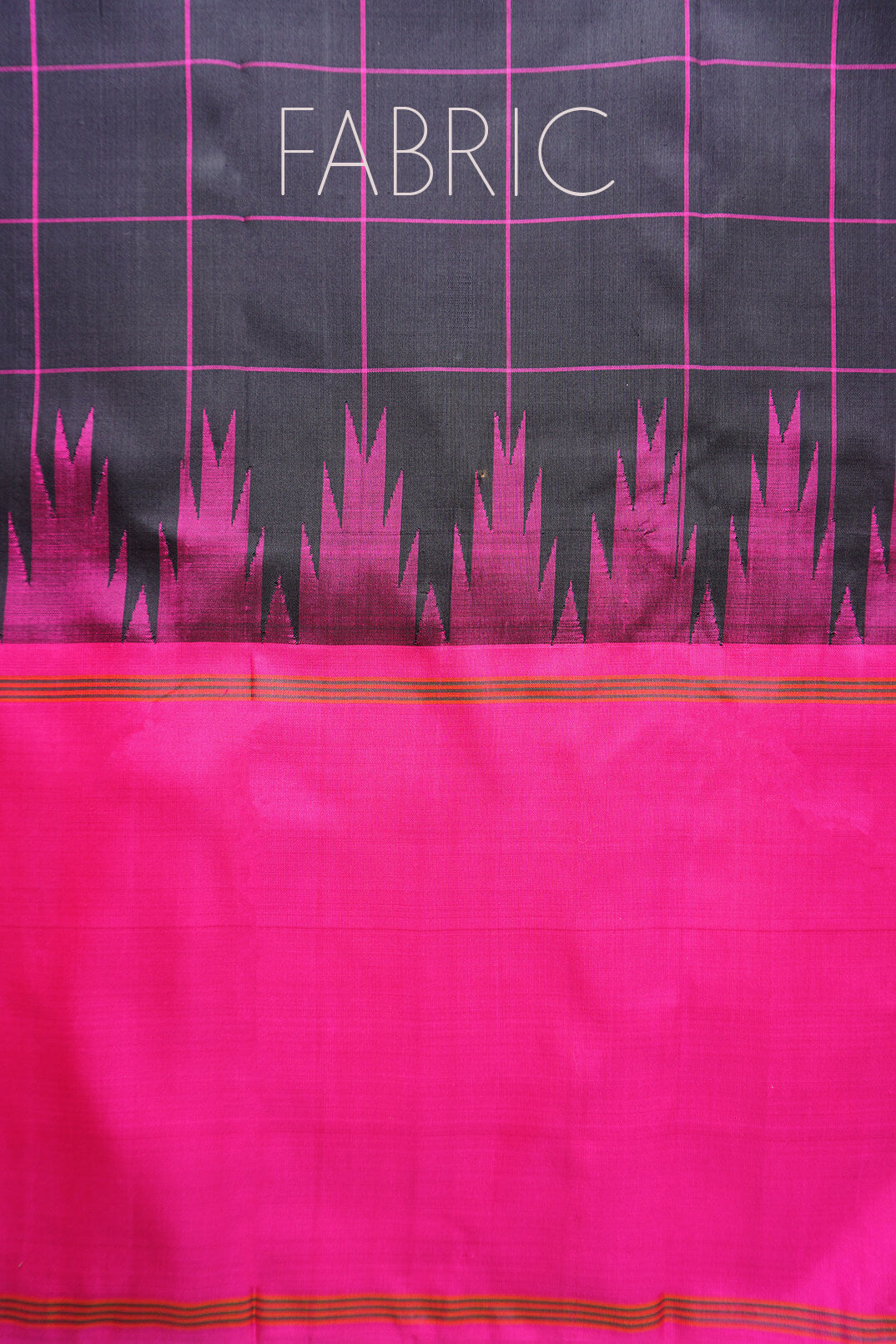 Black and pink Arni silk saree | Niram Neela