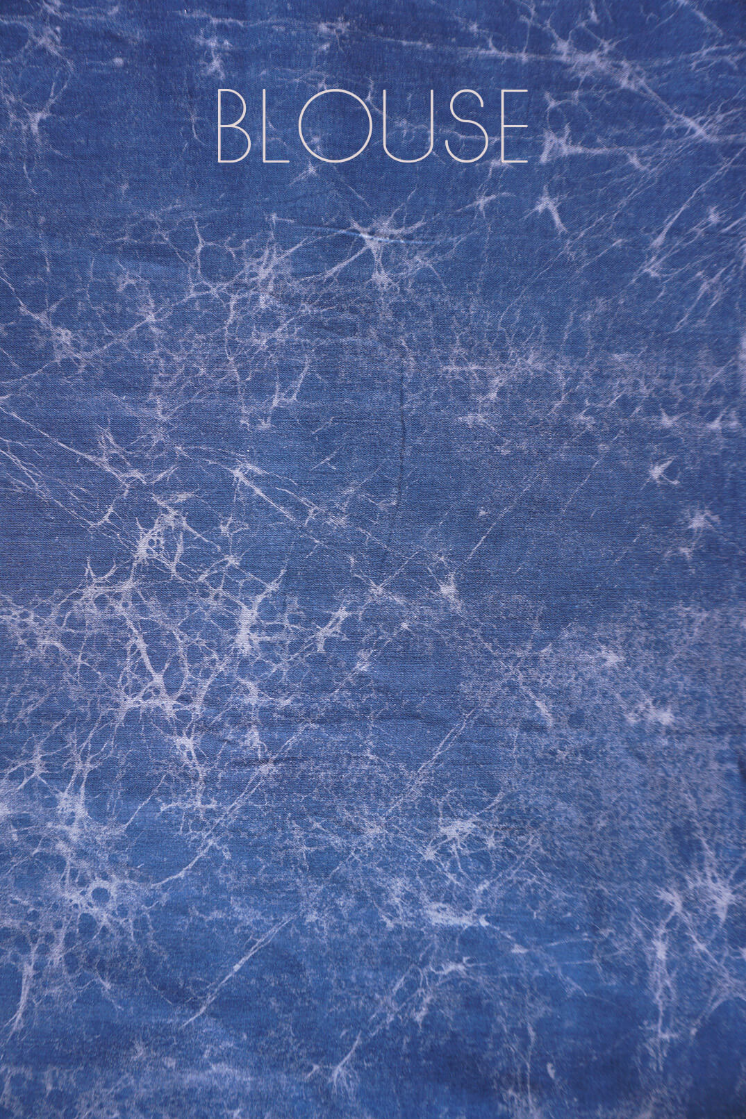 Blue and grey cotton Batik print saree | Niram Neela