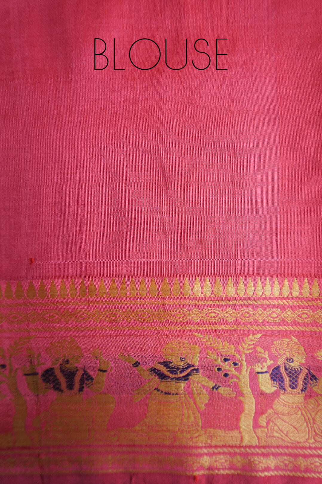 Rose pink Baluchari pure silk saree | Niram Neela