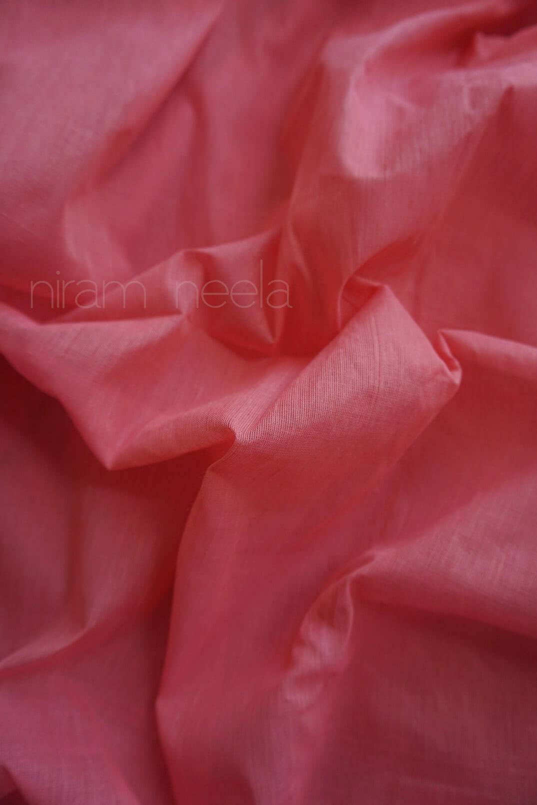 Soft Pink and blue Begumpuri cotton saree | Niram Neela