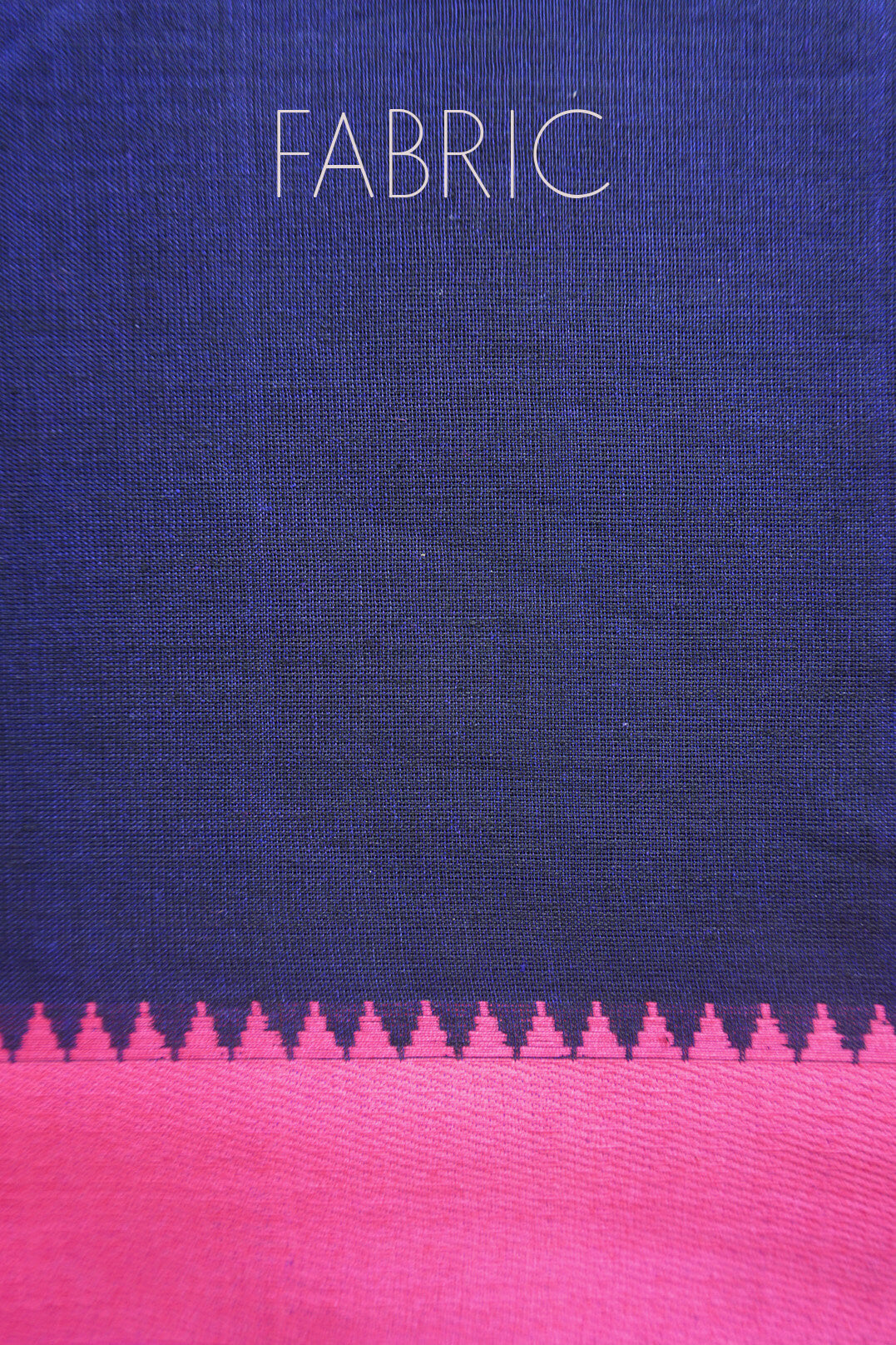 Navy blue and pink ganga jamuna Begumpuri cotton saree | Niram Neela