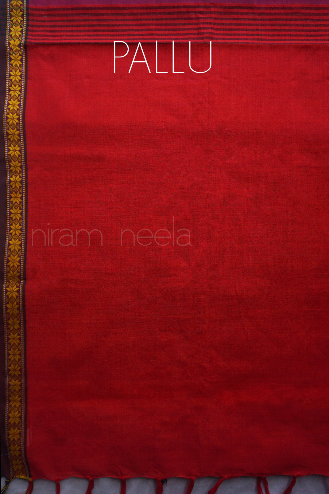 Magenta pink and red Begumpuri cotton saree | Niram Neela