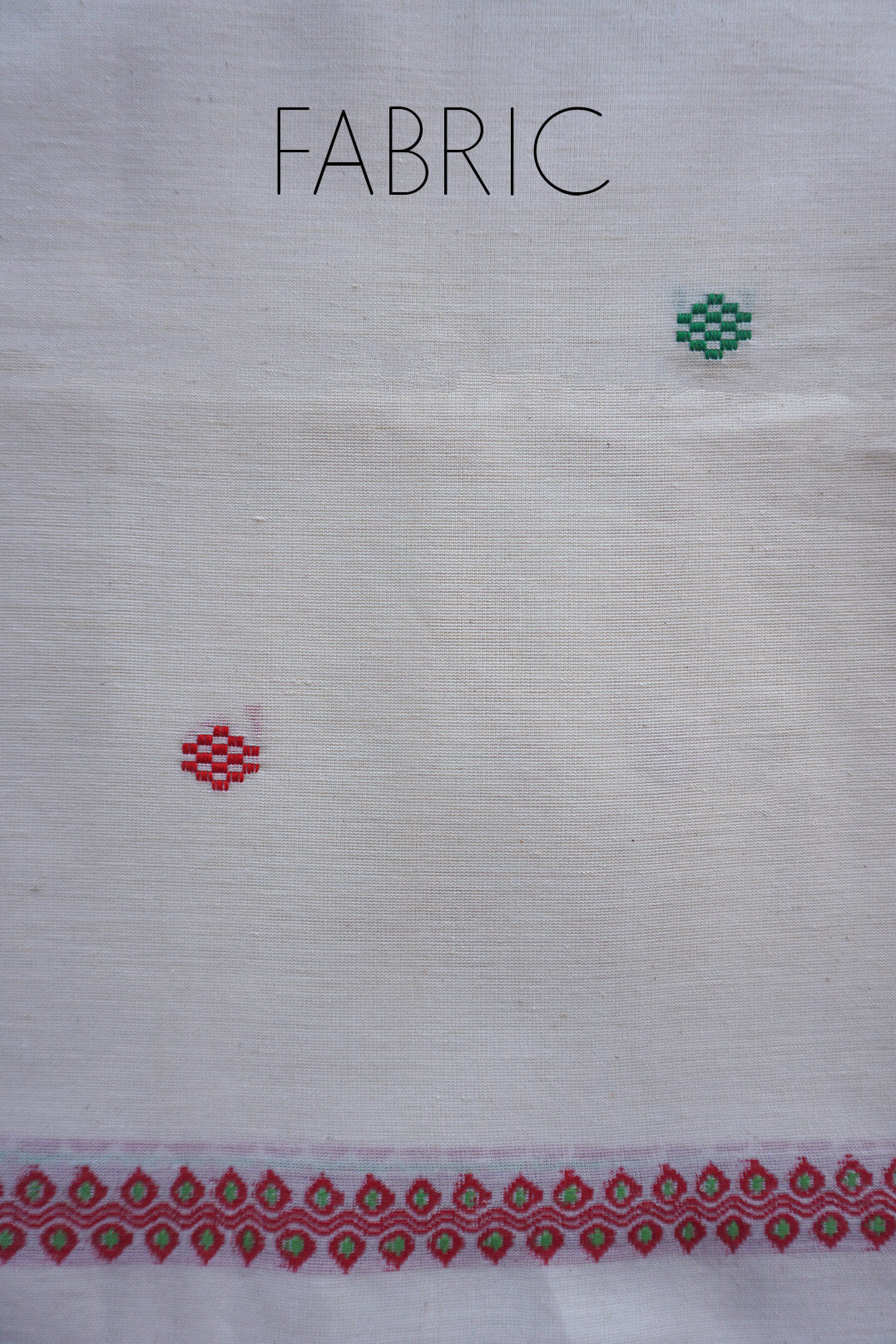 White and red Begumpuri cotton saree | Niram Neela