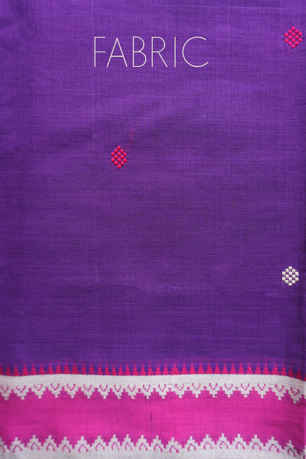 Violet and pink Begumpuri cotton saree | Niram Neela