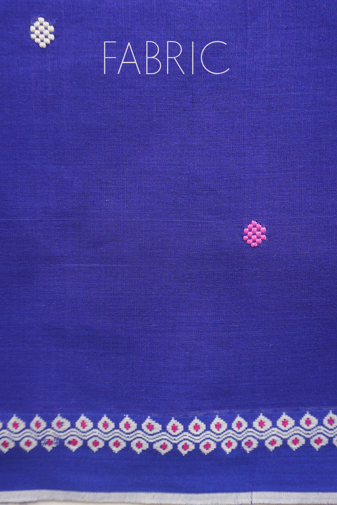 Blue and pink Begumpuri cotton saree | Niram Neela