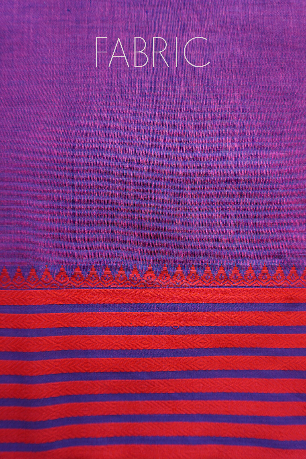 Violet and red Begumpuri cotton saree - Niram Neela