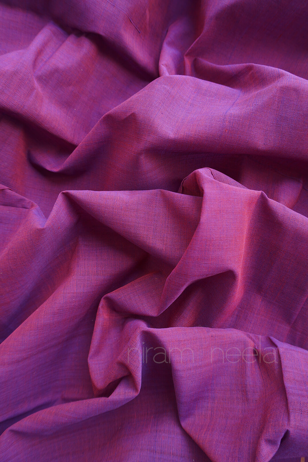 Purple and yellow Chettinad handloom cotton saree from Niram Neela