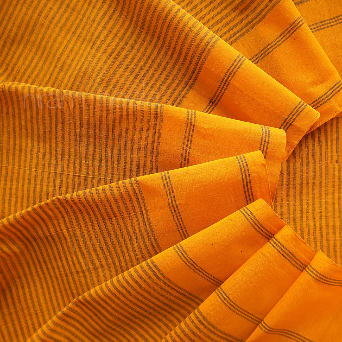 Yellow and red Chettinad cotton saree | Chettinad by Niram Neela