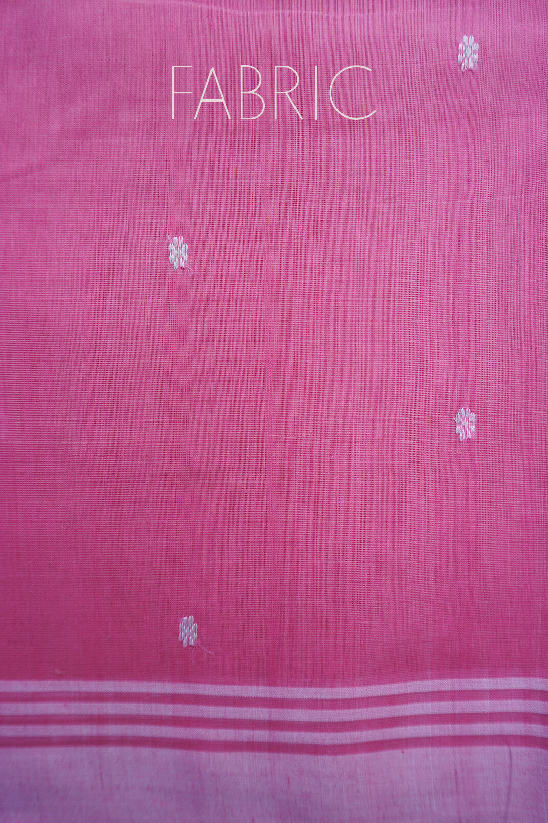 Pink and white Chanderi cotton saree - Niram Neela