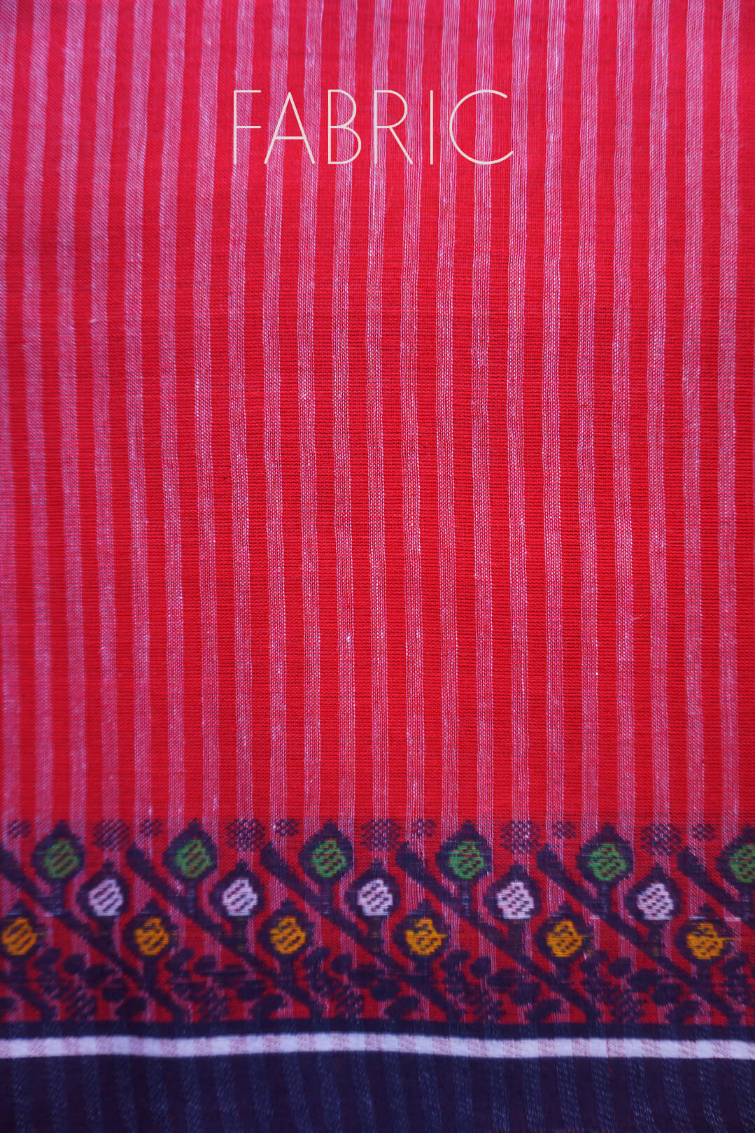 Pink and blue pinstriped Dhaniakhali saree | Niram Neela