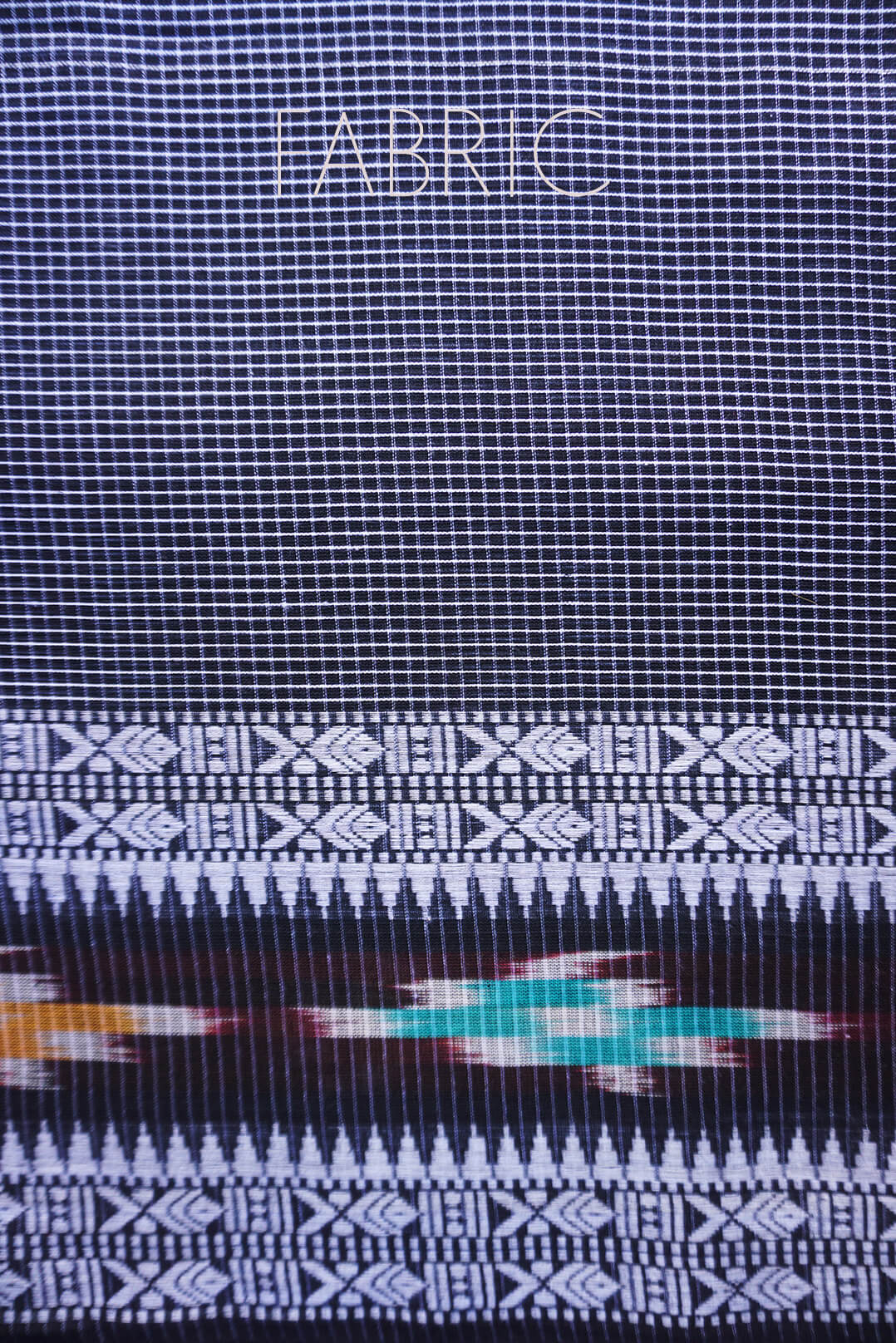 Black and white Dhaniakhali cotton saree | Niram Neela