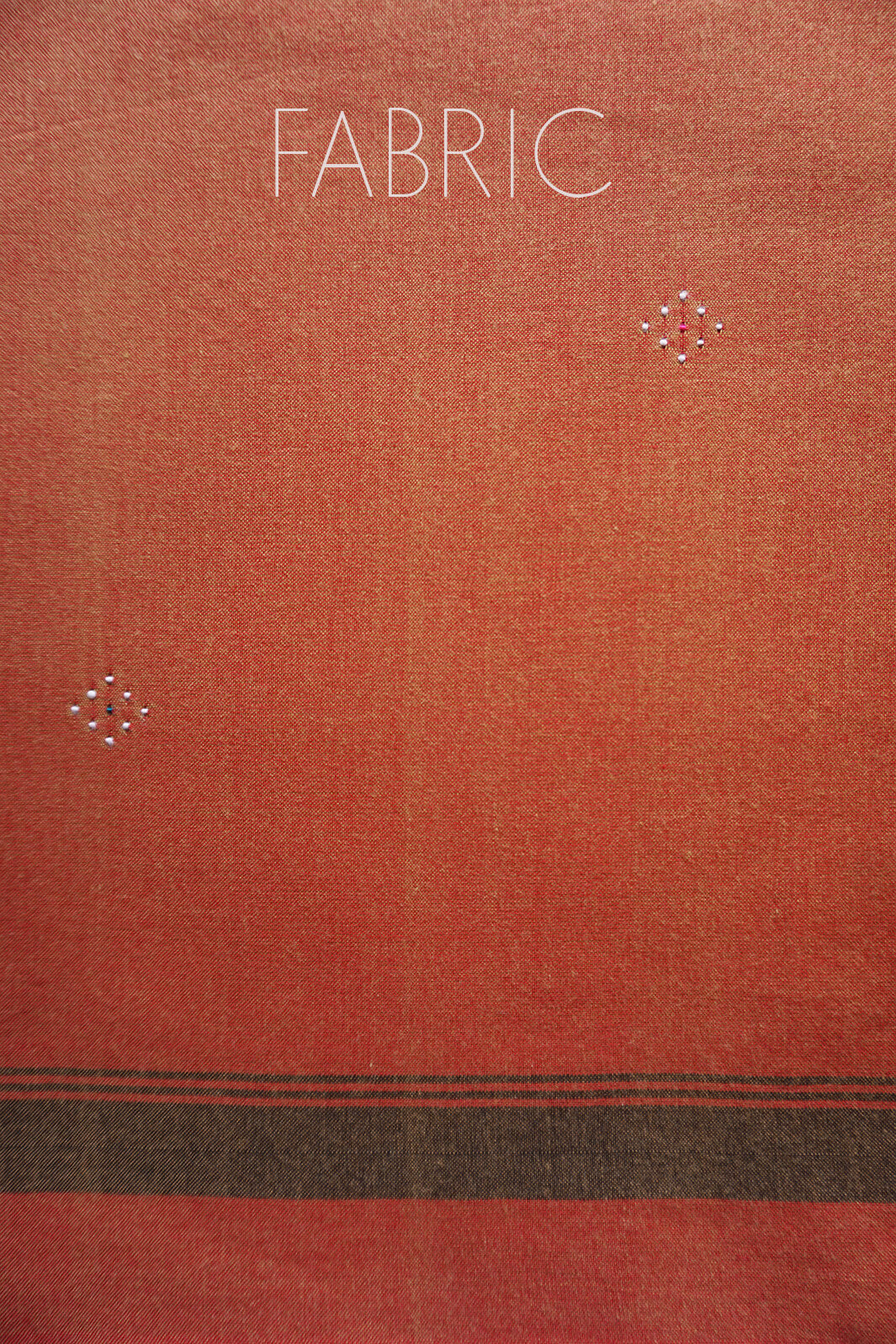 Salmon orange Tangaliya cotton saree - Niram Neela