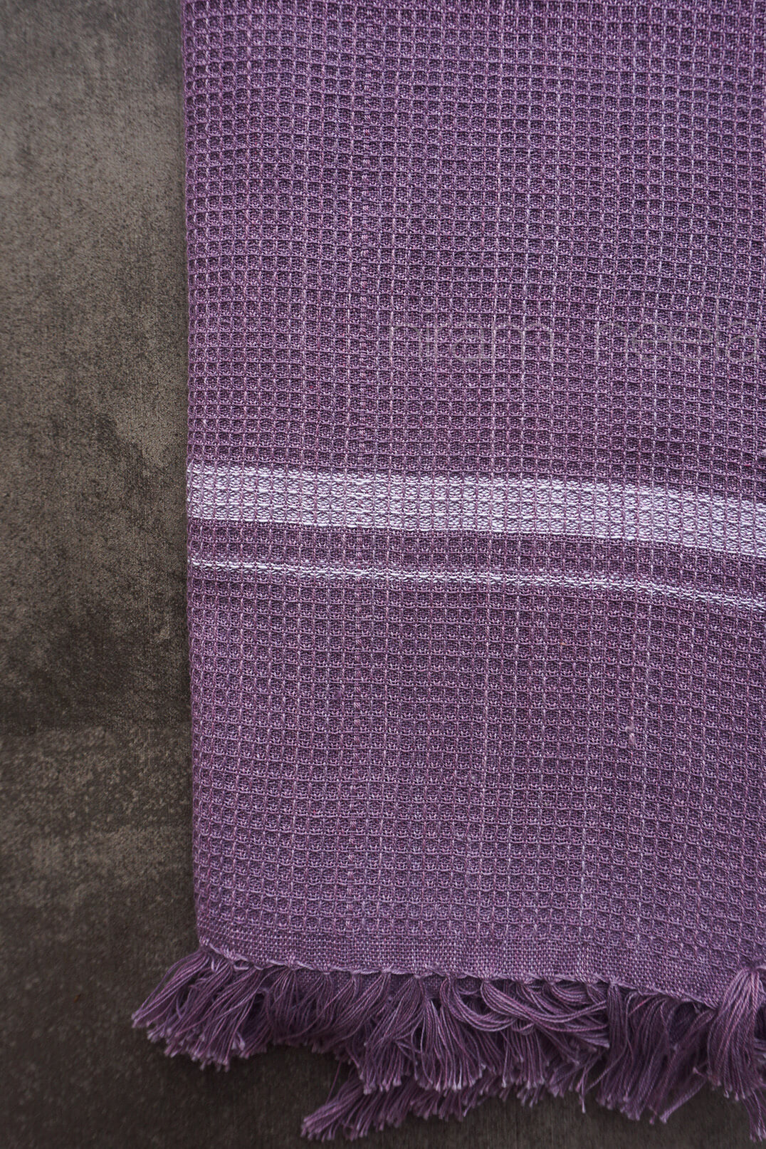 Purple cotton waffle towels | Bath linen by Niram Neela