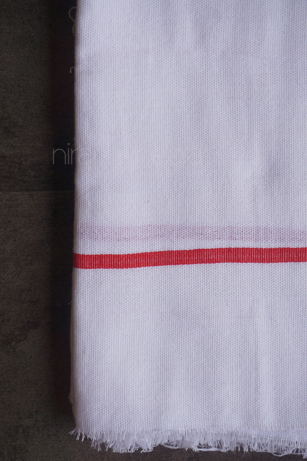 White cotton bath towel | Handloom Kerala thorthu by Niram Neela