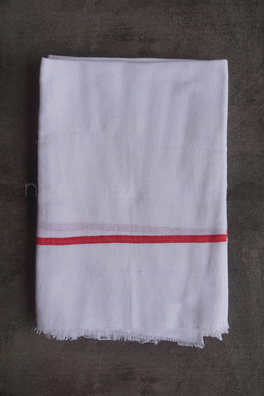 White cotton bath towel | Handloom Kerala thorthu by Niram Neela