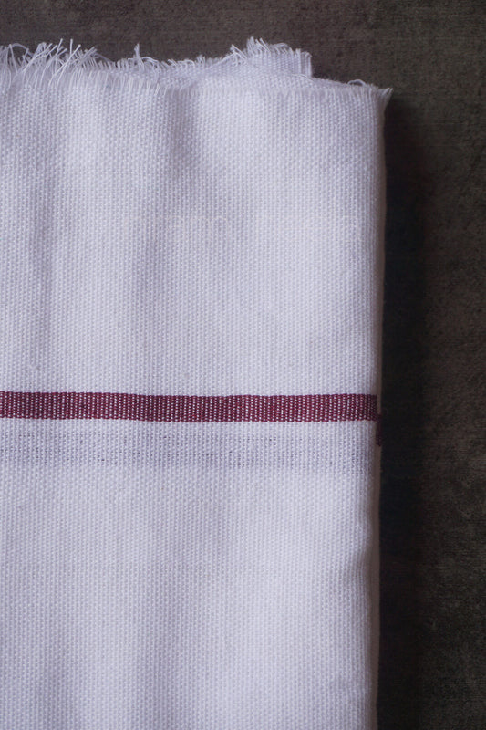 White cotton bath towel | Handloom Kerala thorthu by Niram Neela