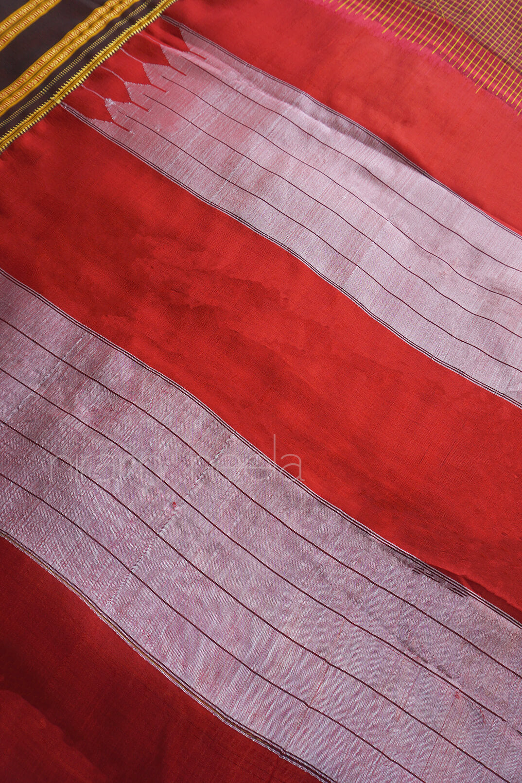 Brown and black Ilkal viscose cotton saree with tope teni pallu | Niram Neela