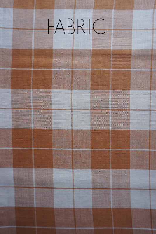 White and sandal handwoven cotton lungi |  Men's lungi from Niram Neela
