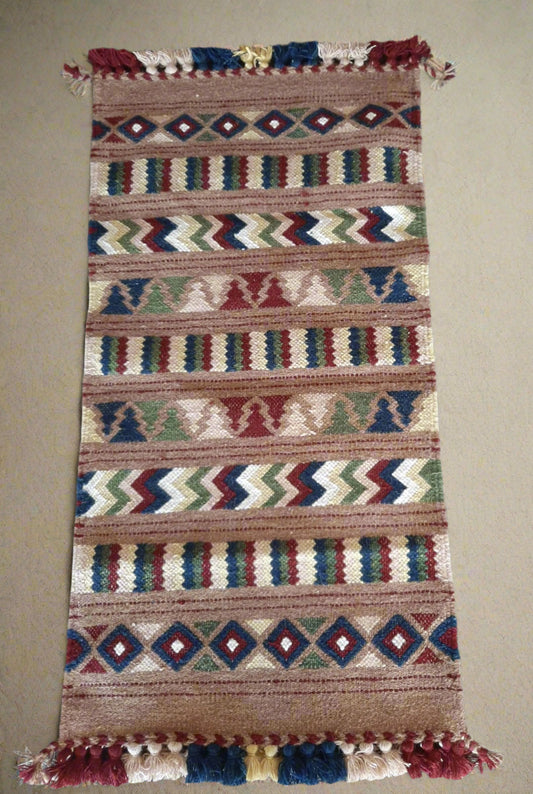 Indian handmade Kharad Dhurrie carpet | Home decor by Niram Neela
