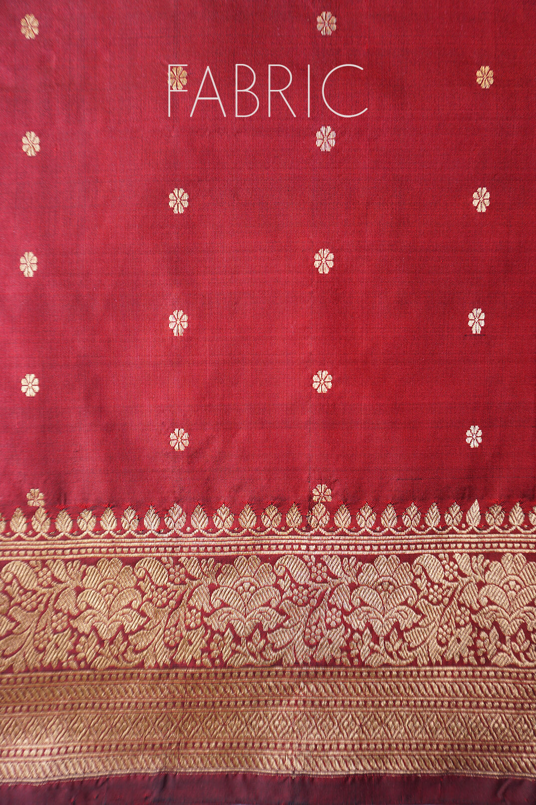 Wine red and gold Banaras Kadhua bridal red silk saree | Niram Neela
