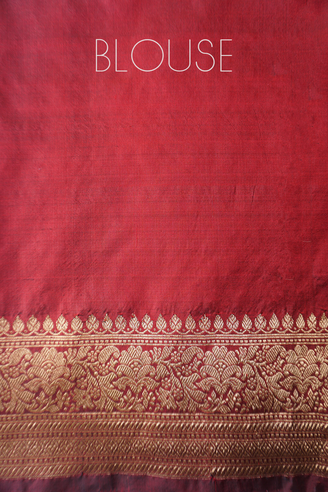 Wine red and gold Banaras Kadhua bridal red silk saree | Niram Neela