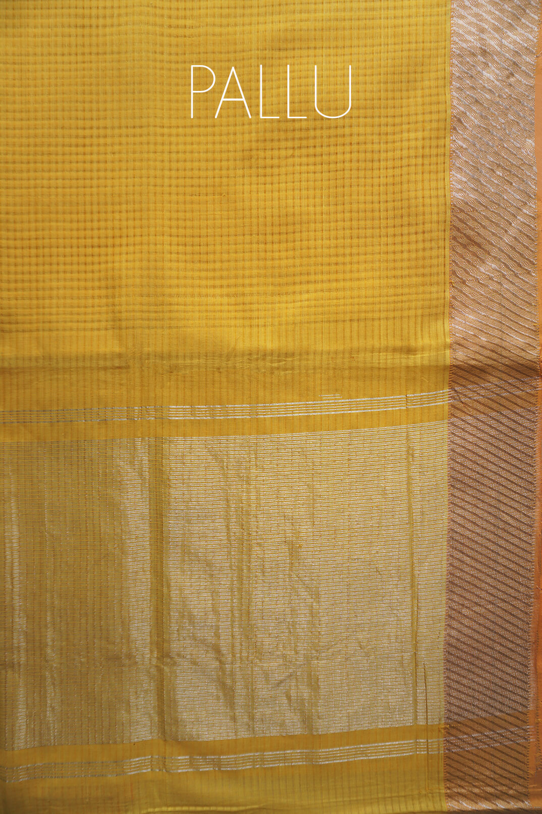 Yellow and silver Mangalagiri cotton saree by Niram Neela