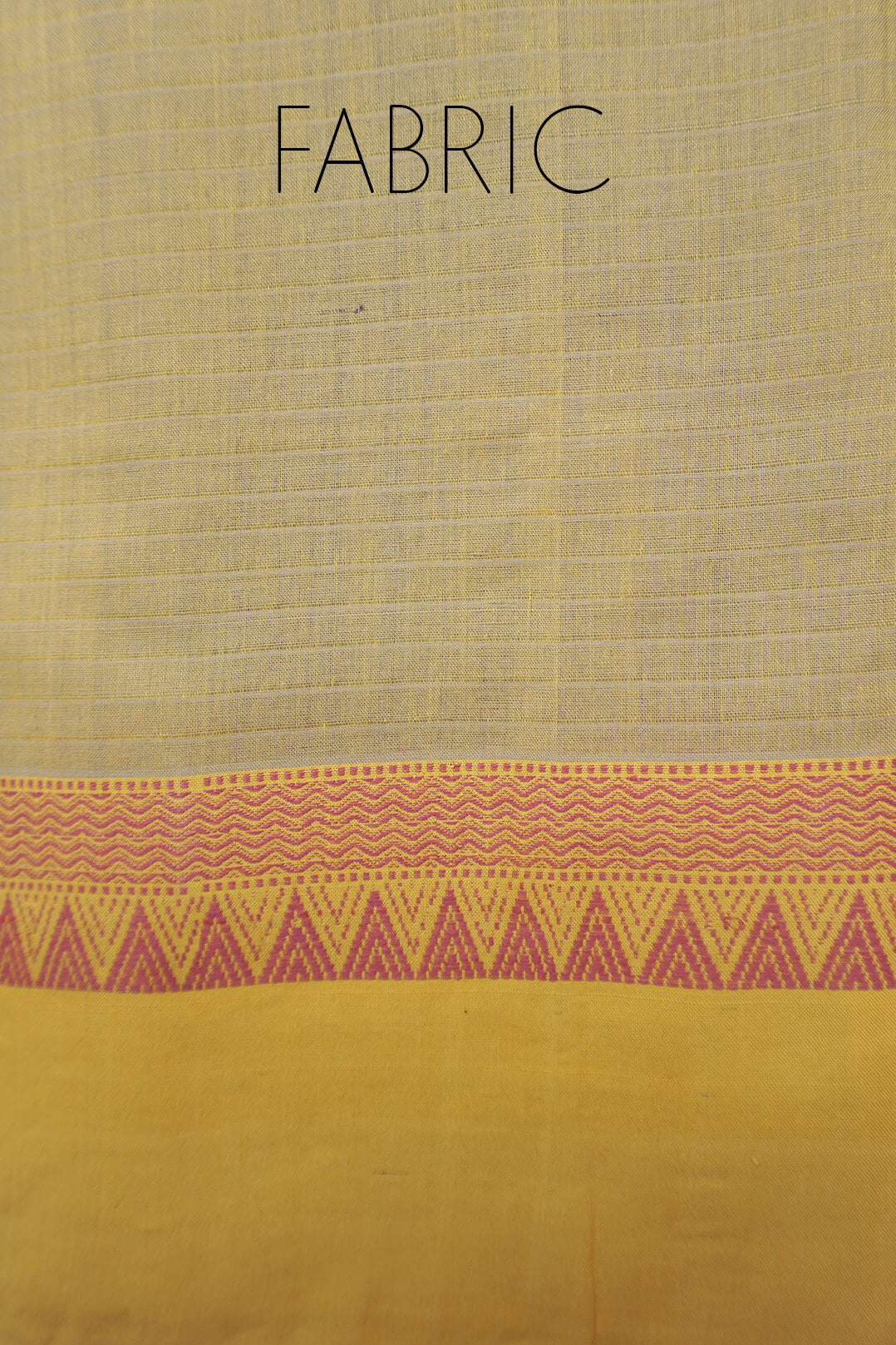 Ochre and yellow Mangalagiri cotton saree - Niram Neela