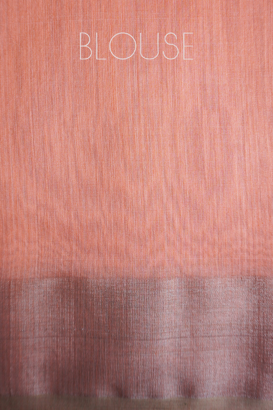 Peach Maheshwari silk cotton tissue saree | Festive edit by Niram Neela