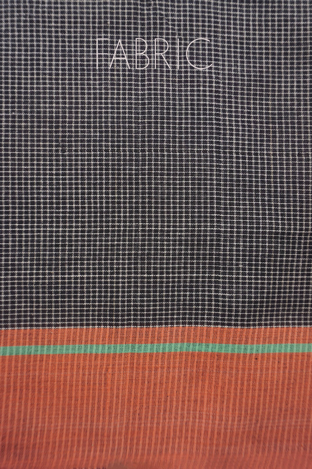 Black with teal and peach ganga jamuna Patteda anchu cotton saree | Niram Neela