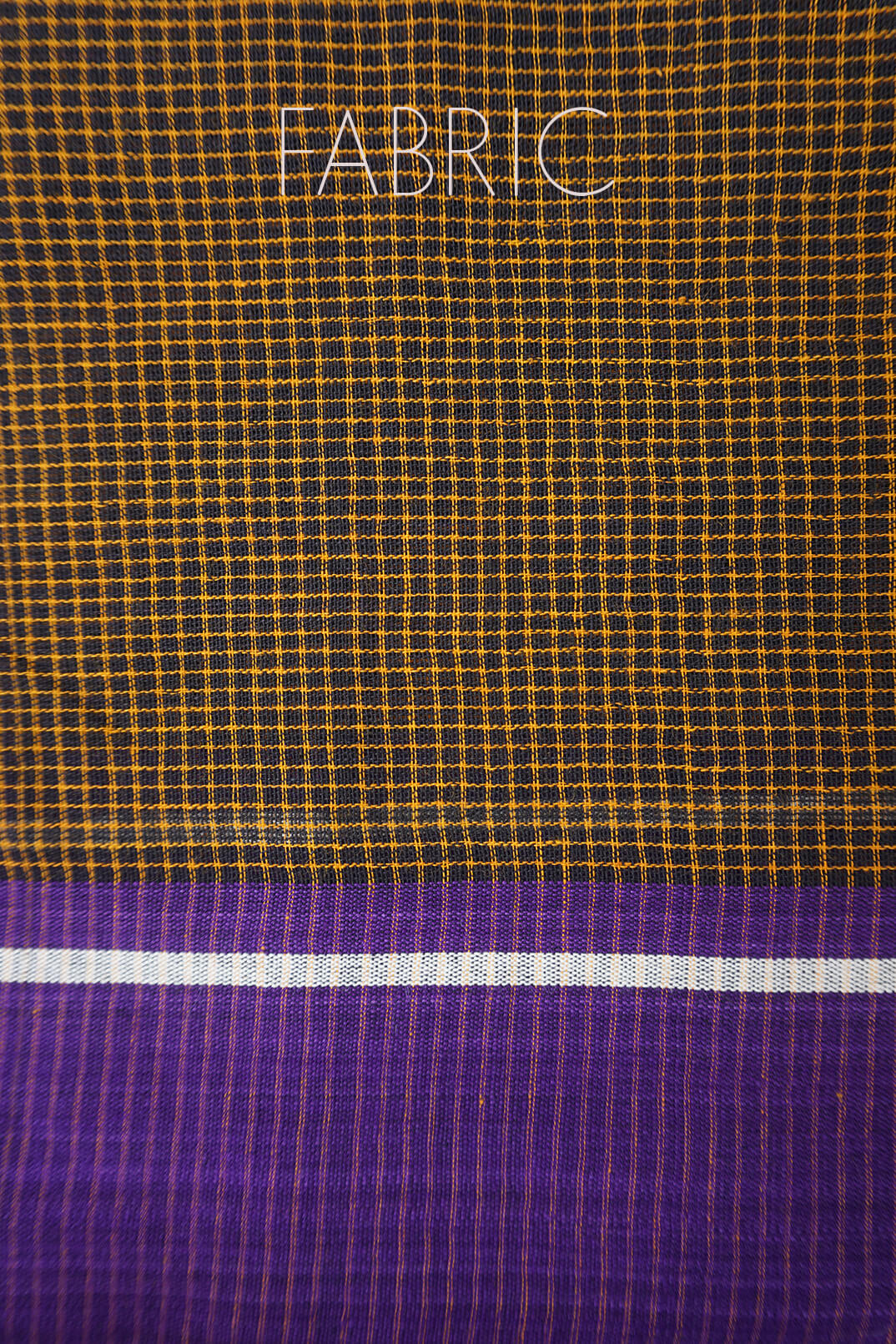 Brown and violet Patteda anchu cotton saree - Niram Neela